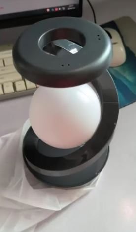 Rotating Lunar Desk Lamp with Wireless Charging and Sensor Control