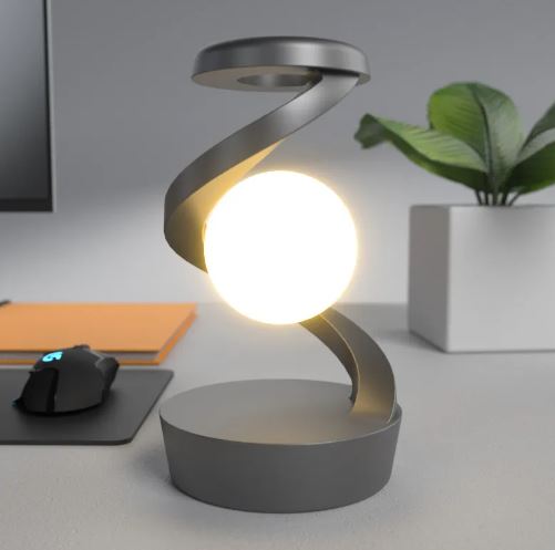 Rotating Lunar Desk Lamp with Wireless Charging and Sensor Control