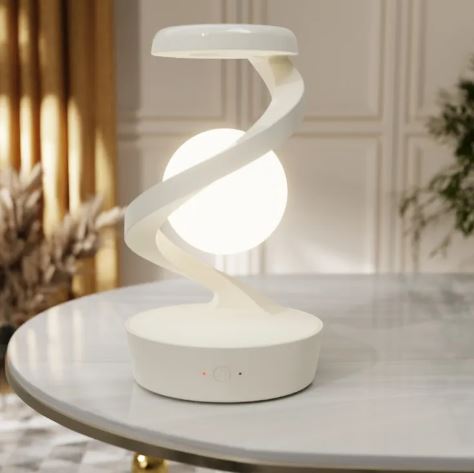 Rotating Lunar Desk Lamp with Wireless Charging and Sensor Control